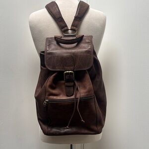 VINTAGE COACH BROWN LEATHER DAY / BACKPACK 0529